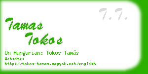 tamas tokos business card
